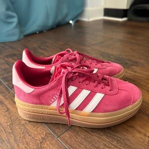 Adidas Women's Bold Pink Gazelle Platform Sneakers